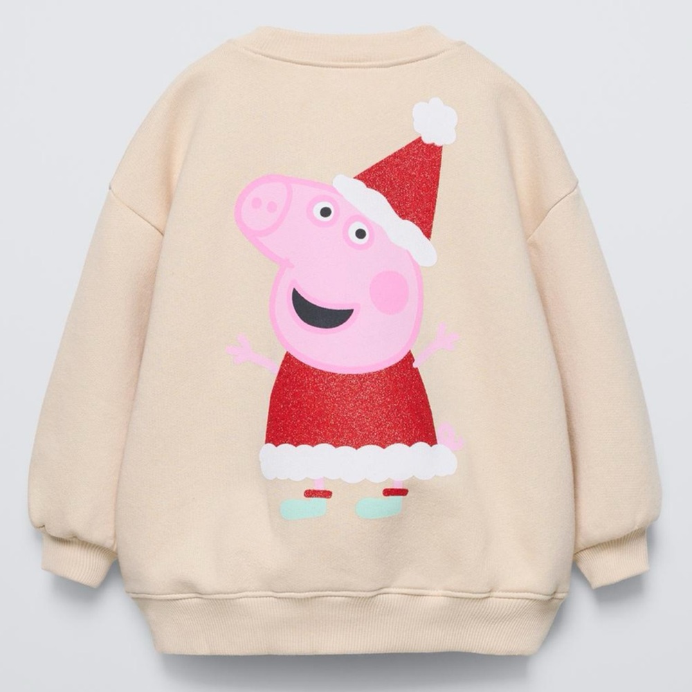 Zara Peppa Pig Tan Kids Sweatshirt. NWT.